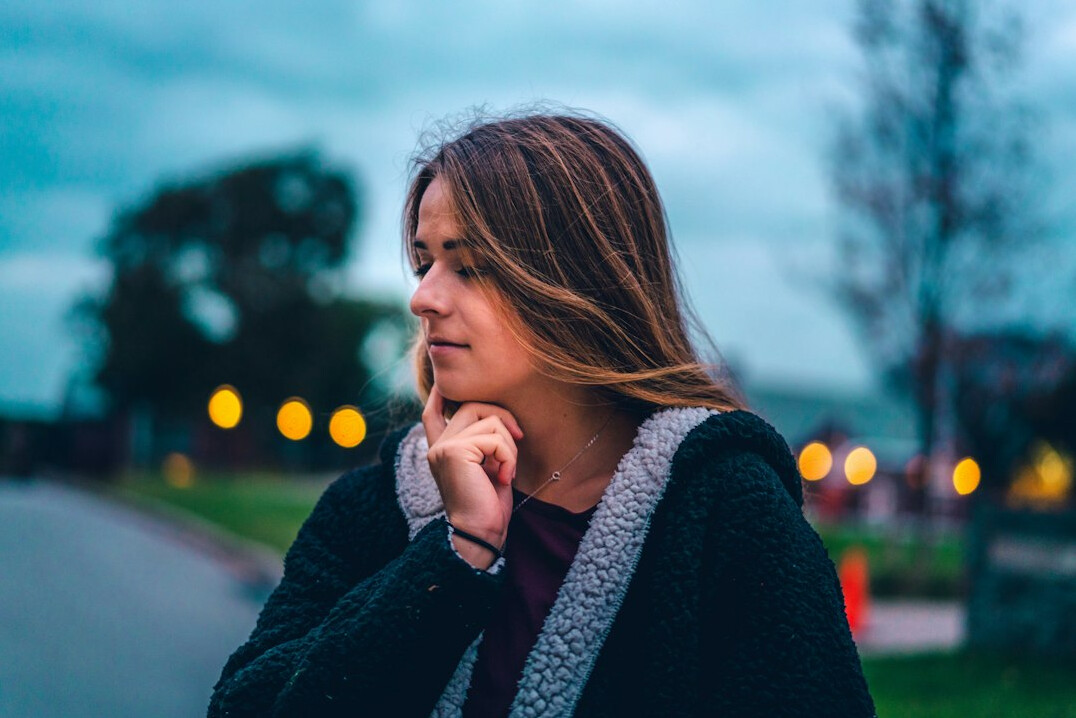woman reflecting quietly